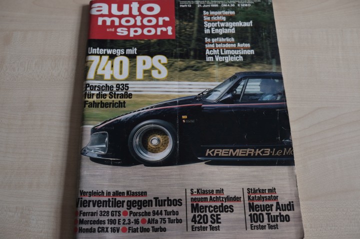Deckblatt Auto Motor und Sport (13/1986)
